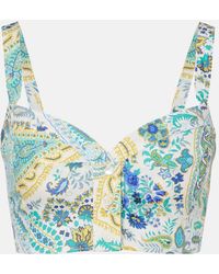 Etro - Floral Cotton Crop Top - Lyst