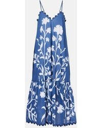 Juliet Dunn - Printed Cotton Maxi Dress - Lyst