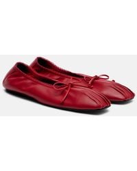 Magda Butrym - Bow-Detail Leather Ballet Flats - Lyst