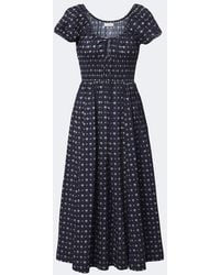 Doen - Quinn Printed Cotton Poplin Midi Dress - Lyst
