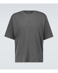 Dolce & Gabbana Camiseta de manga corta de algodón - Gris