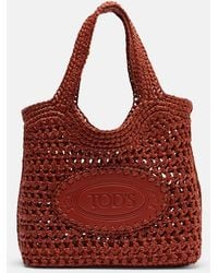 Tod's - Ebl Small Woven Tote Bag - Lyst