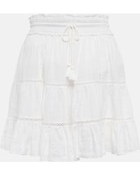 Isabel Marant - Lioline Cotton And Linen-blend Miniskirt - Lyst