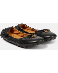 Tod's - Gommino Leather Ballet Flats - Lyst