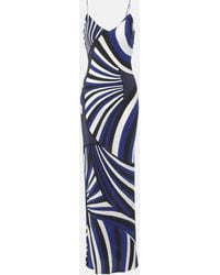 Emilio Pucci - Iride Silk Crepe De Chine Slip Dress - Lyst