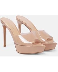 Gianvito Rossi - Betty Pvc And Leather Sandals - Lyst
