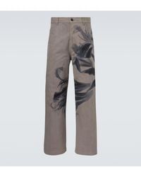 Dries Van Noten - Printed Cotton Chinos - Lyst