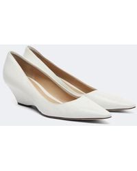 The Row - Liisa Leather Wedges - Lyst