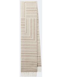 JOSEPH - Ayla Fringed Jacquard Wool And Cashmere Scarf - Lyst
