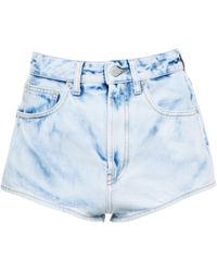 Mujer Ropa de Shorts de Minishorts Shorts fab 2783f3480 Alessandra Rich de Denim de color Gris 