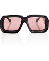 Loewe Paula's Ibiza Eckige Sonnenbrille - Pink