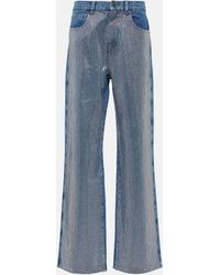 GIUSEPPE DI MORABITO - Embellished High-rise Wide-leg Jeans - Lyst