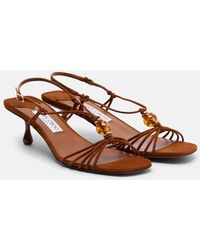 Jimmy Choo - Lova Embellished Suede Sandals - Lyst