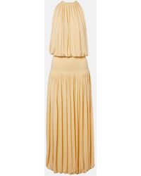 TOTEME - Gathered Jersey Maxi Dress - Lyst