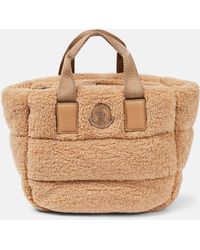 Moncler - Caradoc Mini Leather-trimmed Tote Bag - Lyst