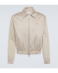 Ami Paris - Cotton-blend Blouson Jacket - Lyst
