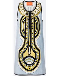 La DoubleJ - Totem Printed Cotton Minidress - Lyst