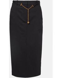 Veronica Beard - Belted Wool Pencil Skirt - Lyst