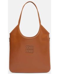 Miu Miu - Ivy Medium Leather Tote Bag - Lyst
