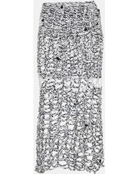 SUSAN FANG - Beaded Crochet Midi Skirt - Lyst