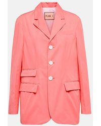 Plan C - Single-Breasted Cotton Blazer - Lyst