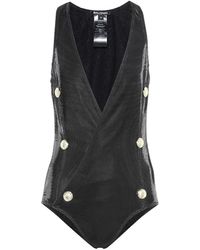 Balmain Costume intero con bottoni - Nero