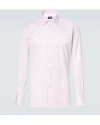ZEGNA - Trofeo Striped Cotton Shirt - Lyst