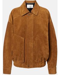 Saint Laurent - Suede Bomber Jacket - Lyst