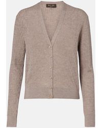 Loro Piana - Ribbed-Knit Cashmere And Silk Cardigan - Lyst
