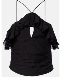 Isabel Marant - Djimia Halterneck Cotton-Blend Voile Top - Lyst