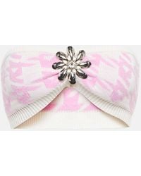 Area - Houndstooth Wool-blend Bandeau Top - Lyst