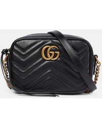 Gucci - GG Marmont Mini Matelasse Leather Crossbody Camera Bag - Lyst