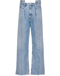 Agolde Jeans Pieced Angled de tiro alto - Azul