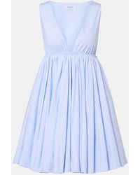Alaïa - Striped Cotton Poplin Minidress - Lyst