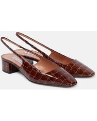 Aquazzura - Slingback-Pumps Ginza 35 Aus Leder - Lyst