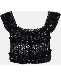 Anna Kosturova - Cotton Crochet Crop Top - Lyst