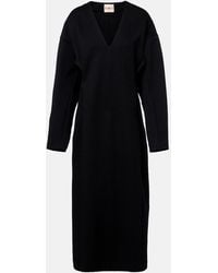Plan C - Vestido Midi En Mezcla De Algodon - Lyst
