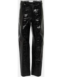 Victoria Beckham - High-Rise Leggings Aus Leder - Lyst