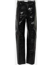 Victoria Beckham - High-rise Leather leggings - Lyst
