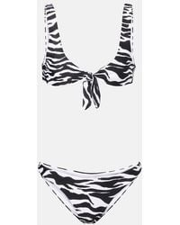 The Attico - Zebra-Print Bikini - Lyst