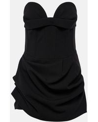 Magda Butrym - Draped Wool-Blend Bustier Dress - Lyst