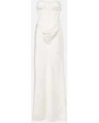 ROTATE BIRGER CHRISTENSEN - Bridal Embellished Satin Corset Dress - Lyst
