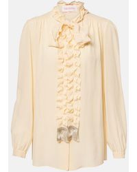 Valentino - Crepe De Chine Shirt - Lyst