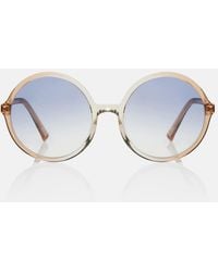 Miu Miu - Logo Round Sunglasses - Lyst
