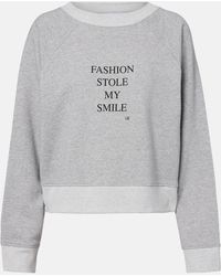 Victoria Beckham - Printed Cotton-Blend Jersey Sweatshirt - Lyst