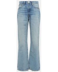 RE/DONE - Mid-Rise Straight Jeans - Lyst