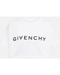 Givenchy - Camiseta cropped con logo - Lyst
