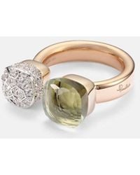 Pomellato - Nudo 18Kt Rose And Ring With Diamonds And Prasiolite - Lyst