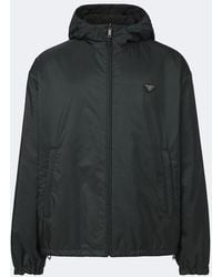 Prada - Re-Nylon Logo Hooded Jacket - Lyst