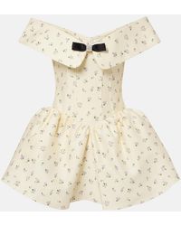 ShuShu/Tong - Floral Off-Shoulder Cotton And Silk Corset Dress - Lyst